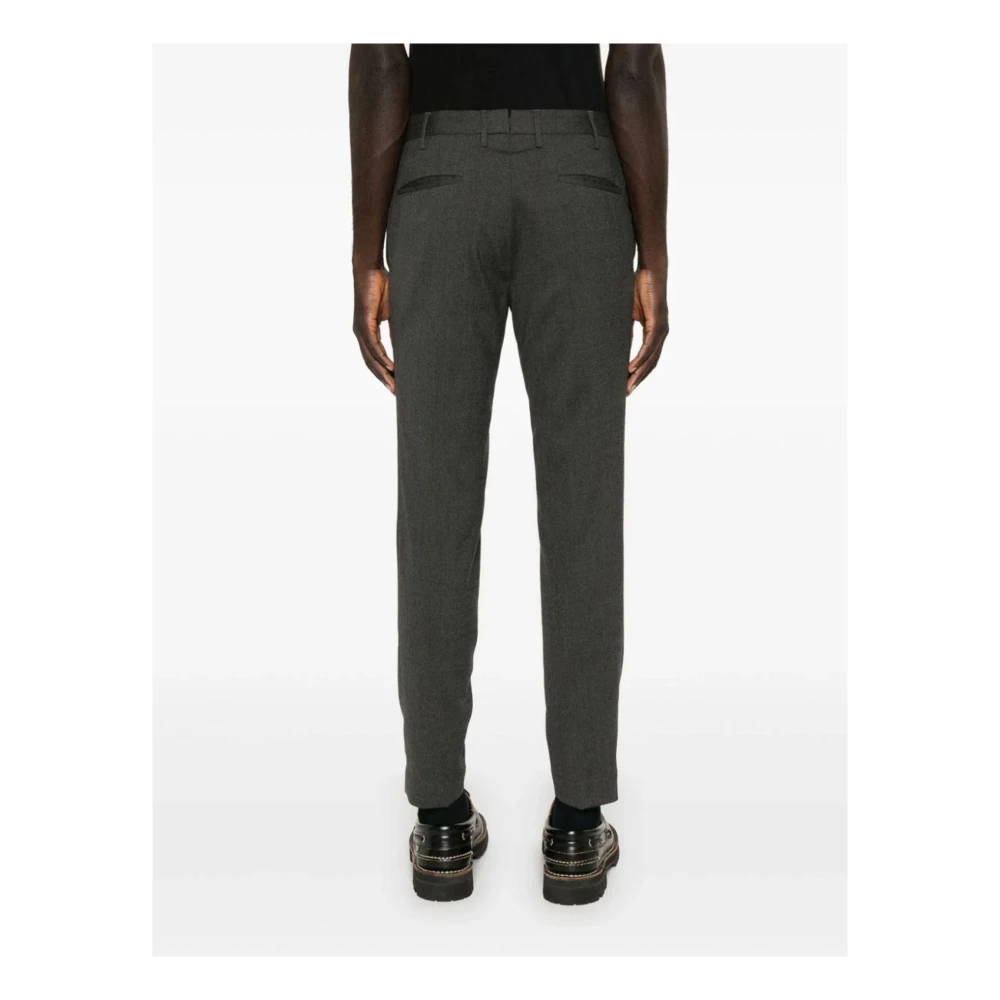 Incotex Donkergrijze Wollen Blend Pakbroek Gray Heren