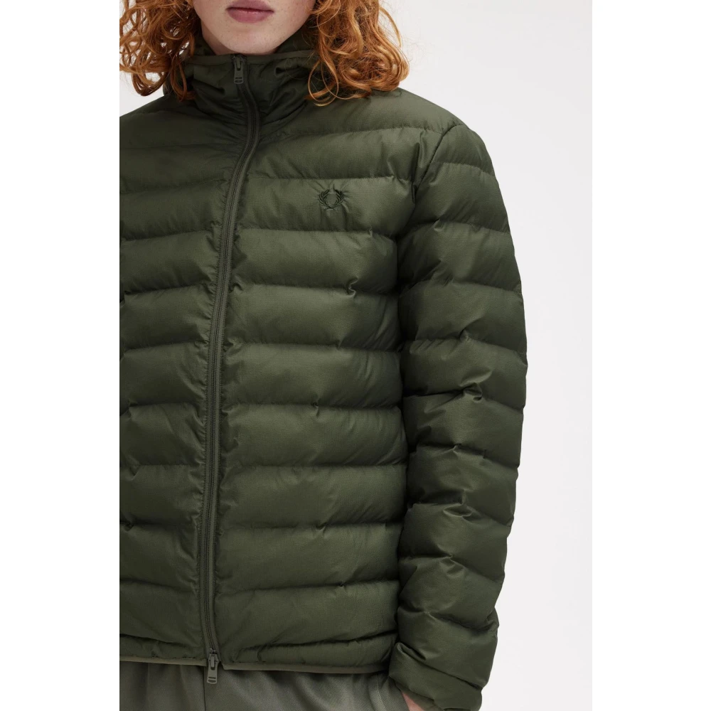 Fred Perry Groene Gevoerde Jas met Capuchon Green Heren