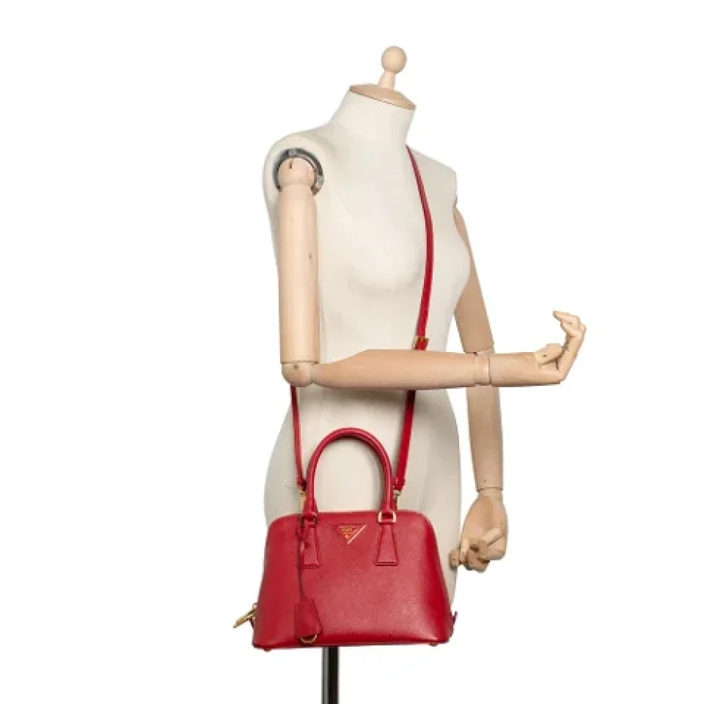 Prada Vintage Pre-owned Leather prada-bags Red Dames