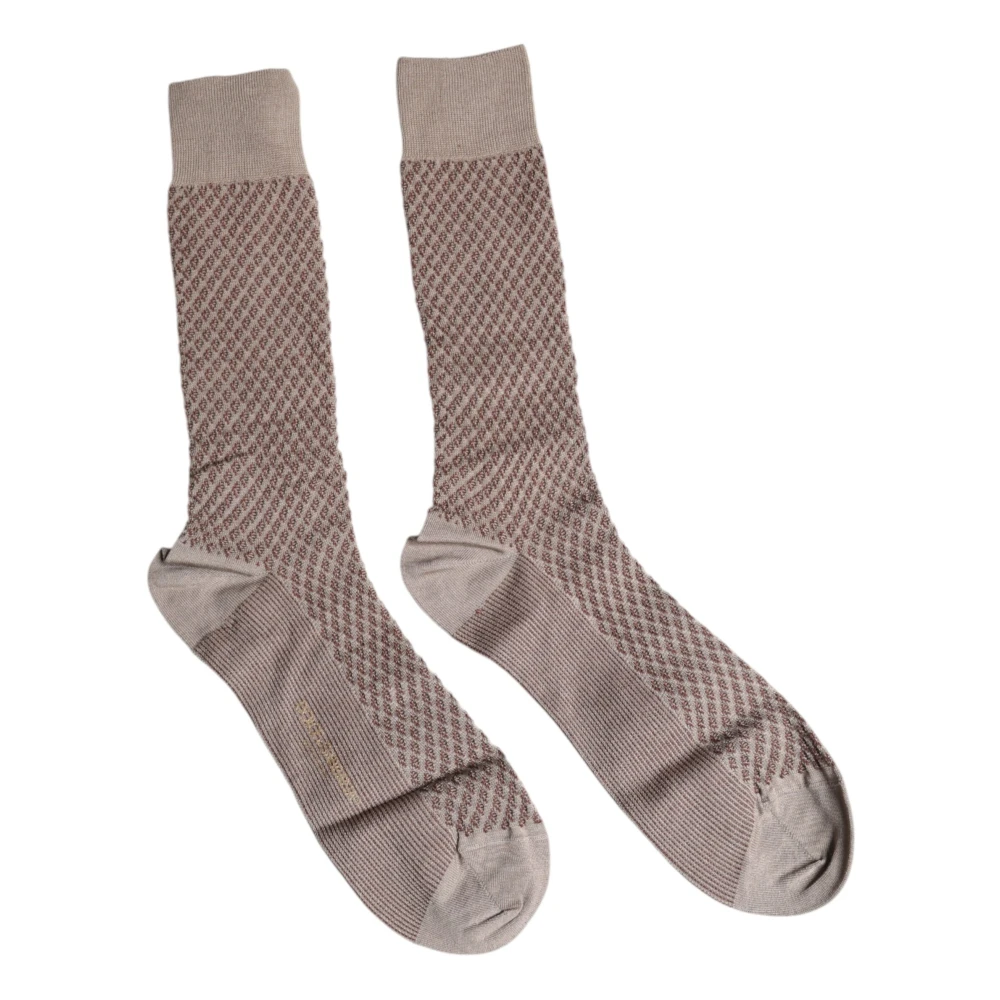 Dolce & Gabbana Homme Marron Sous-Vêtements, Brun, Taille: L Magnifiques Chaussettes Mi-Mollet