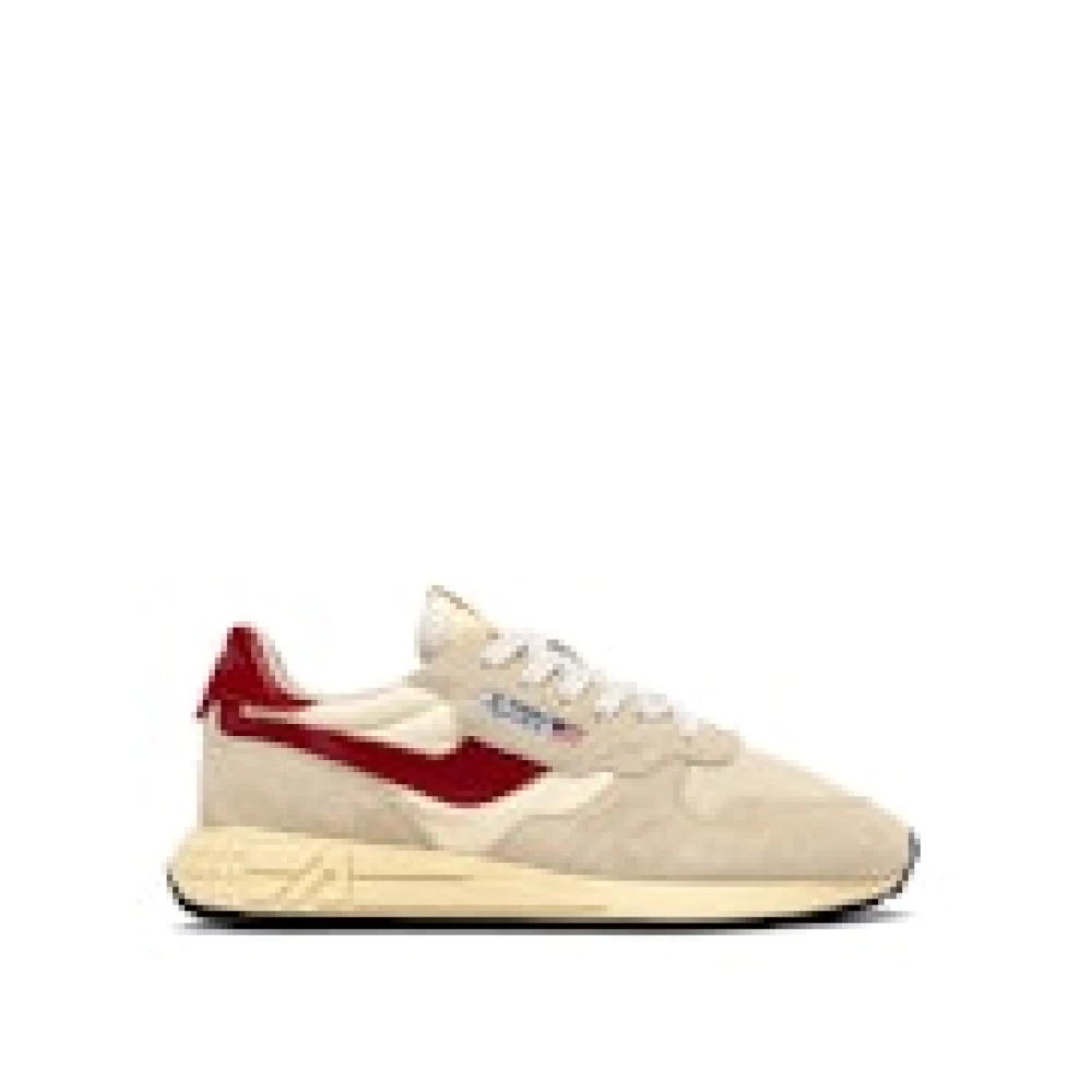 Autry Men's Red Reelwind Low Nylon And Suede Sneakers