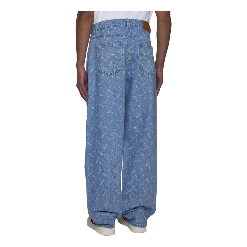 Bally Blauwe Denim Jeans Rechte Pijp Blue Heren