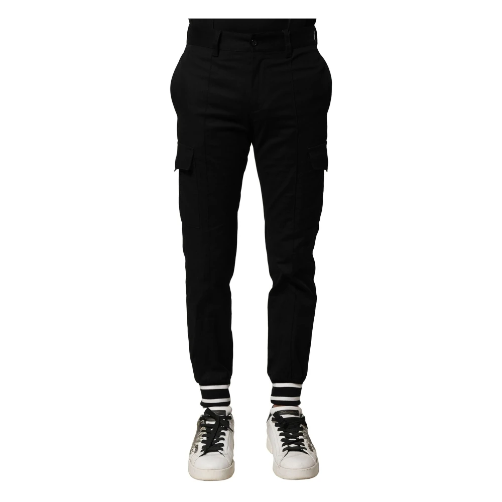 Dolce & Gabbana Men's Black Sweatpants, Xs, Cargo Joggers Trousers
