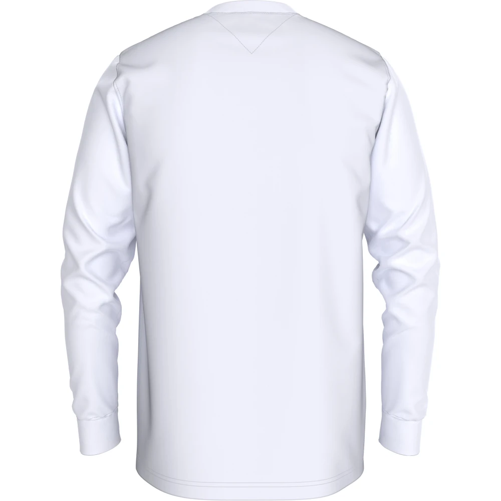 Tommy Jeans Witte longsleeve YBR Print Tee White Heren