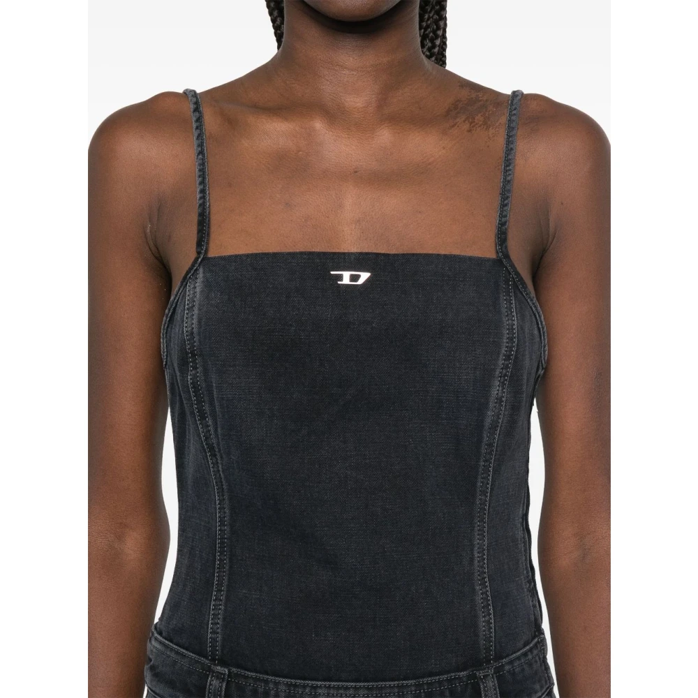 Diesel Midnight Blue Broek Zijrits Blue Dames