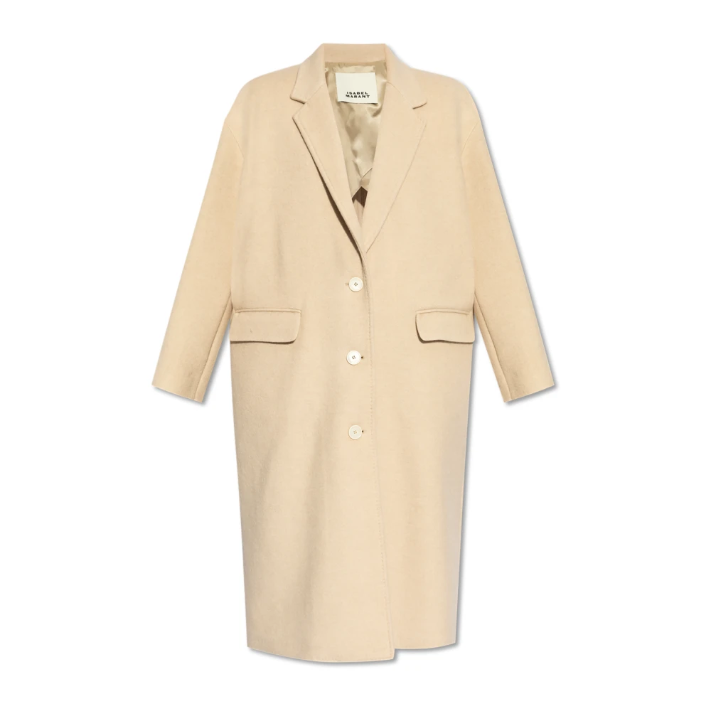 Isabel marant Efezia Beige Wollen Jas Beige Dames