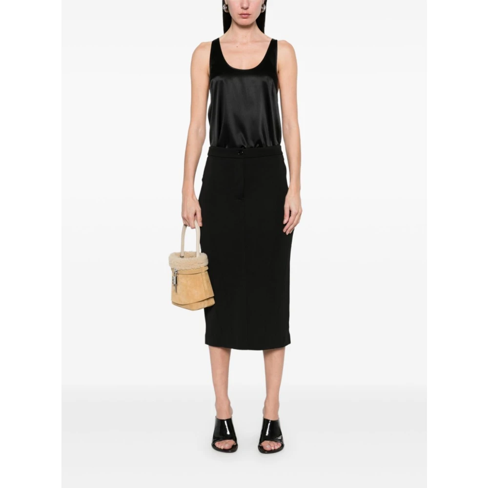 pinko Zwarte Topwear voor Vrouwen Ss25 Black Dames