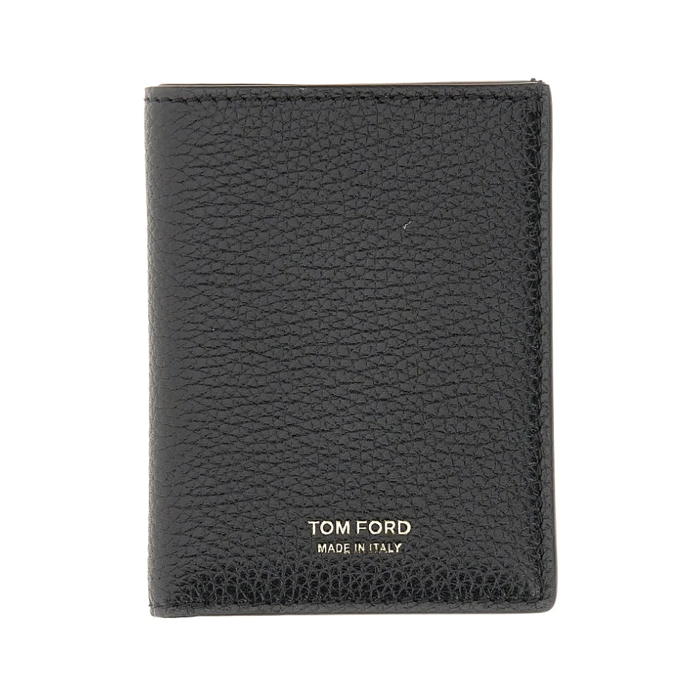 Tom Ford Portemonnee met metalen logo Black Heren