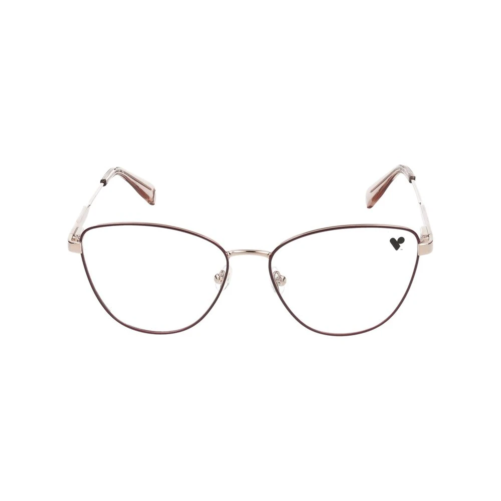 Longchamp Women's Gold/Burgundy Rose Eyeglasses