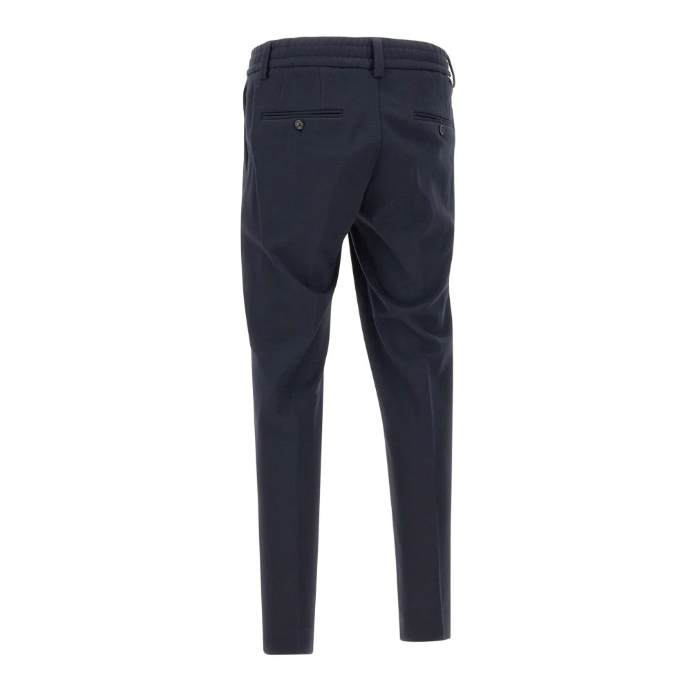 Paolo Pecora Blauwe Chino Broek Brera Collectie Blue Heren
