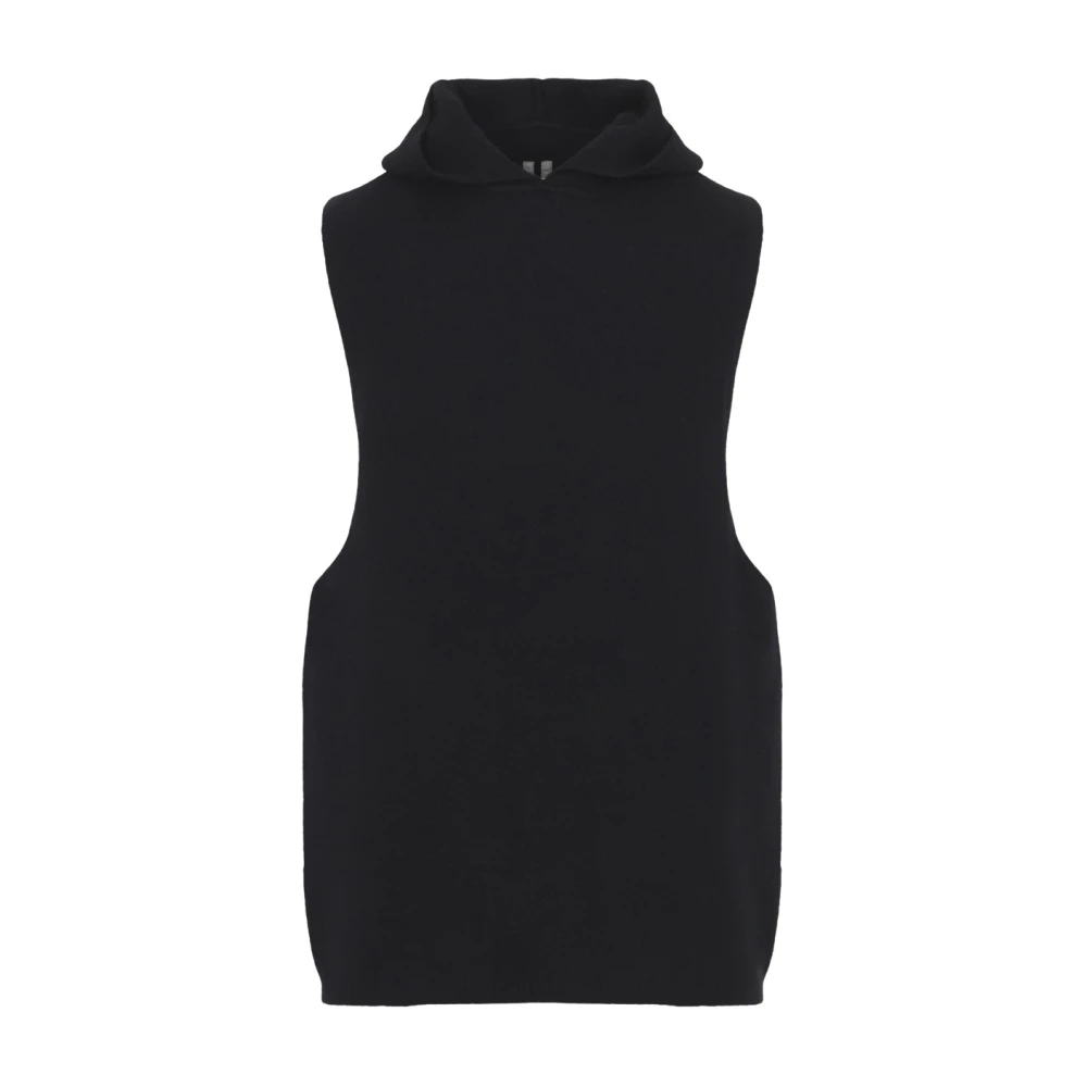 Rick Owens Uomo Nero - Hooded Tank Top, Size: L - Immagine 3