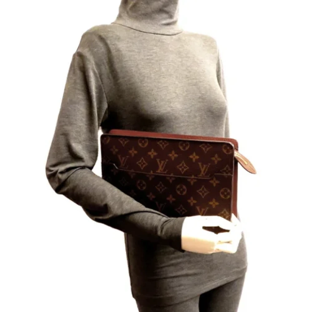 Louis Vuitton Vintage Pre-owned Canvas clutches Brown Heren