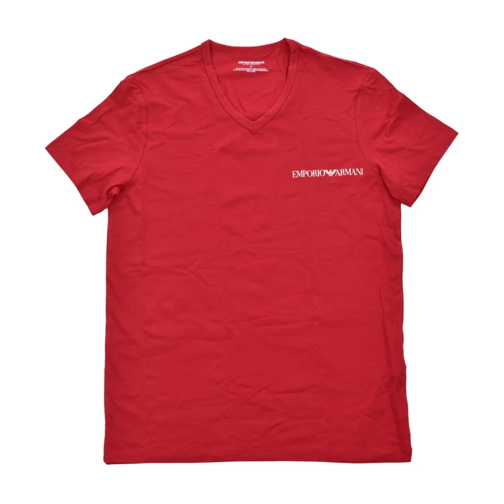 Emporio Armani 2-Pack Stretch Katoenen T-Shirts V-Hals Multicolor Heren