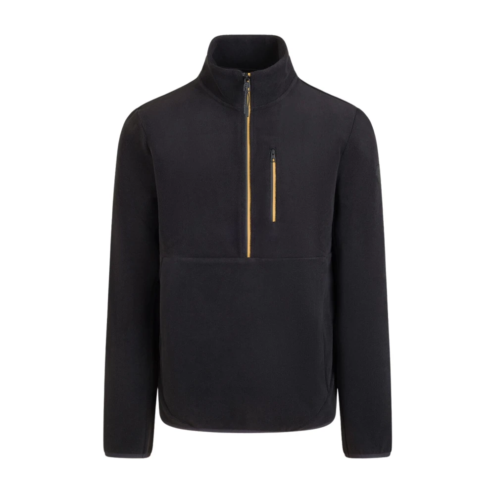 Half Zip Fleece Genser Svart Herre