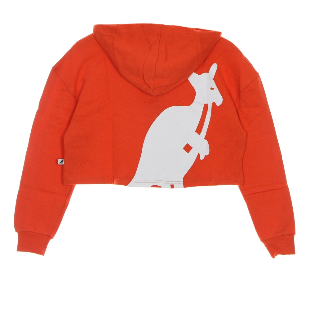Kangol Kersen Cropped Hoodie Lichtgewicht Sweatshirt Red Dames
