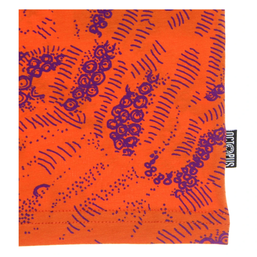Octopus Sci-fi Oranje Tee met Print Orange Heren