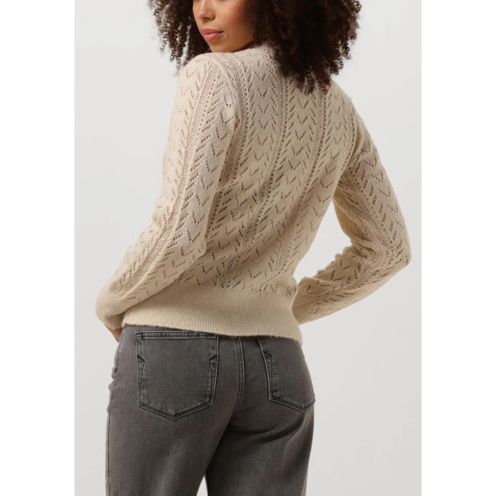 Y.A.S Witte Gebreide Pullover Trui White Dames