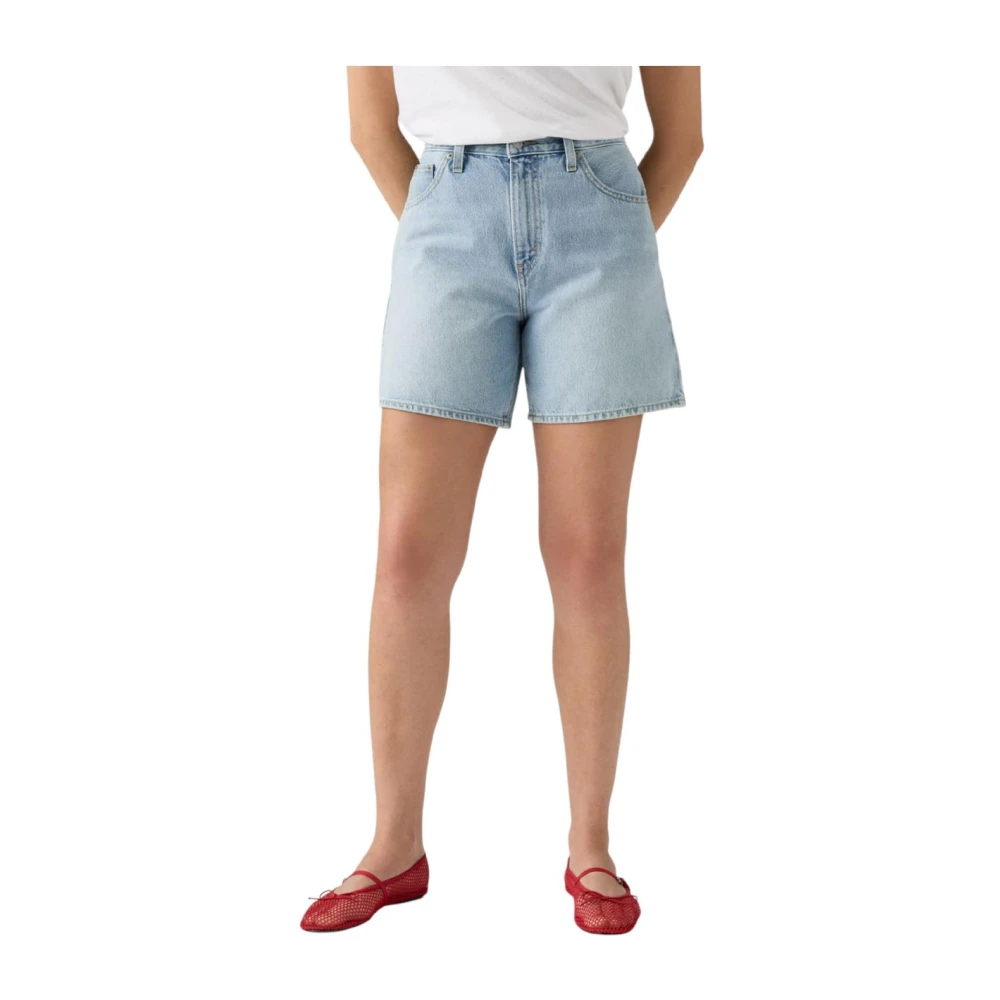 Levi's Women's Blue High Baggy Short - Denim Shorts - W27 - Shorts