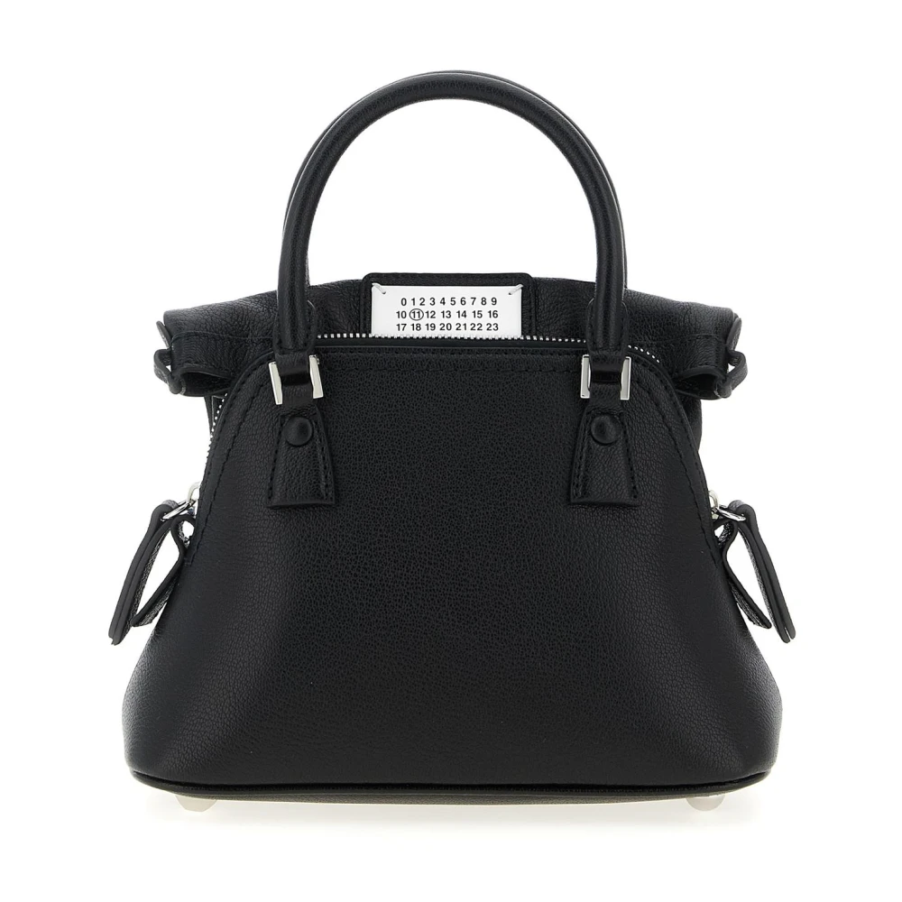 Maison Margiela Uomo Nero Borsa Mini In Pelle Nera - Immagine 3