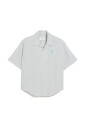 chemise-a-manches-courtes-col-cubain-motif-logo