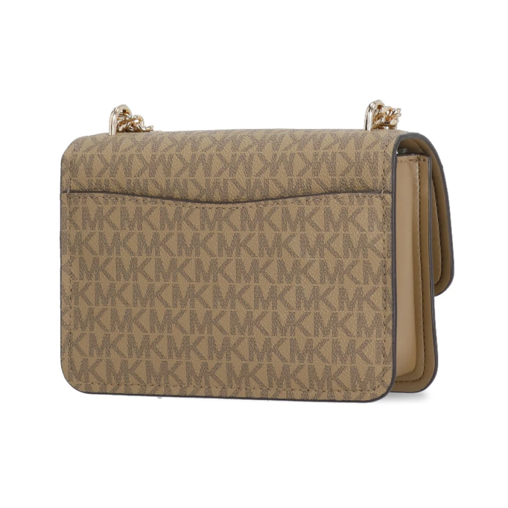 Michael Kors Bruine Schoudertas met Monogram Patroon Brown Dames