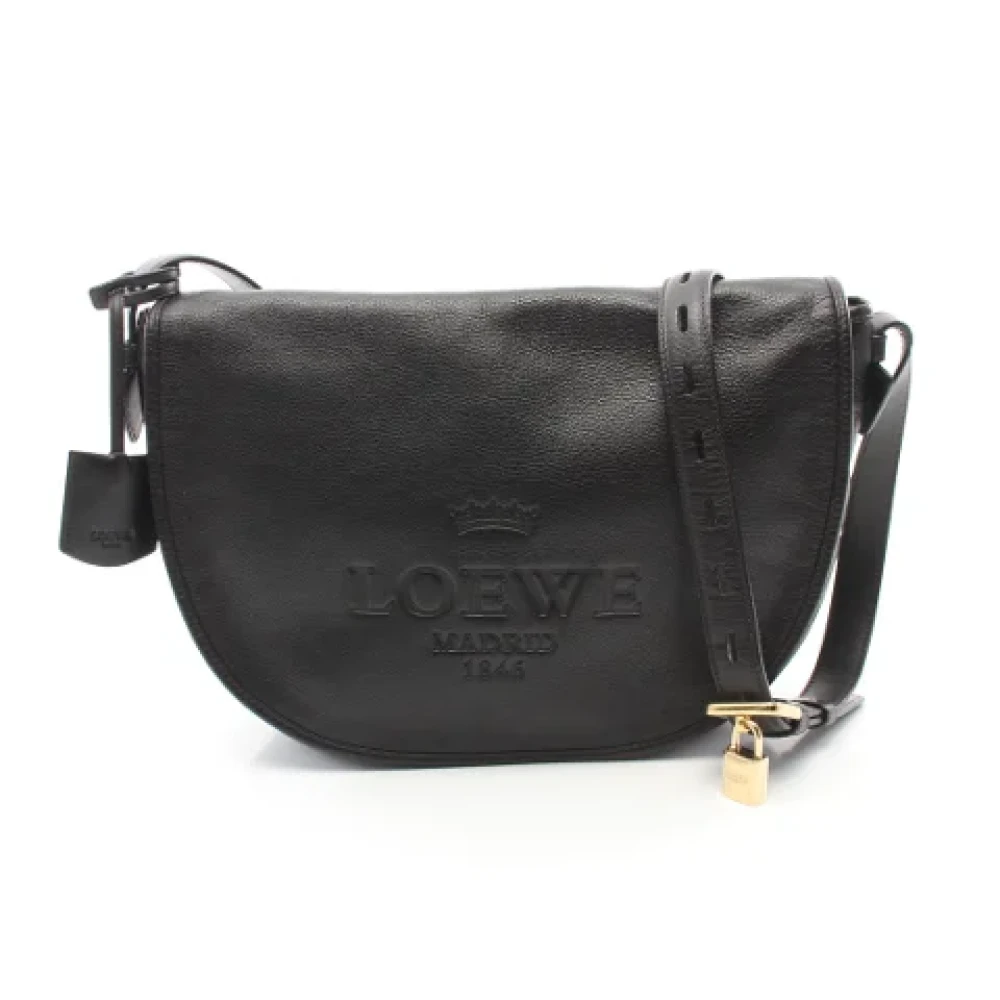 Loewe Pre-owned Leather shoulder-bags Black Dames