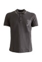 polo-gris-en-coton-a-manches-courtes