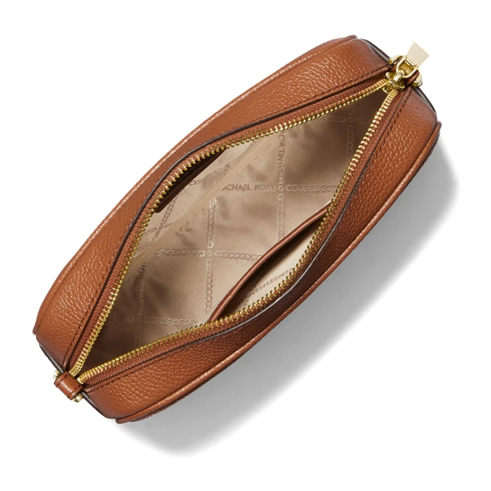Michael Kors Quilted Lederen Camera Bag Brown Dames