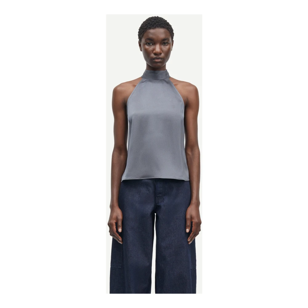 Samsøe Elegante Halternek Top Iron Gate Gray Dames