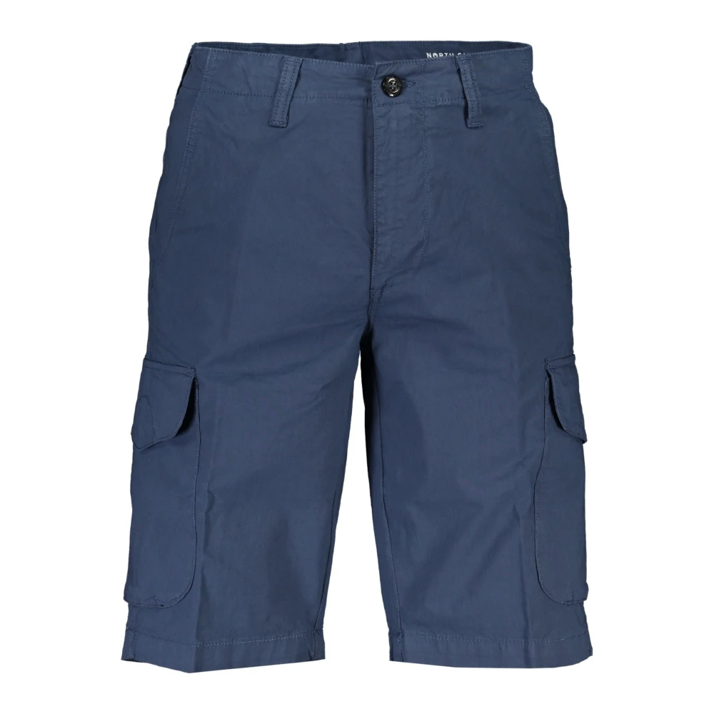 North Sails Blue Casual Shorts, Male, W32, Bermuda Shorts Regular Fit Logo