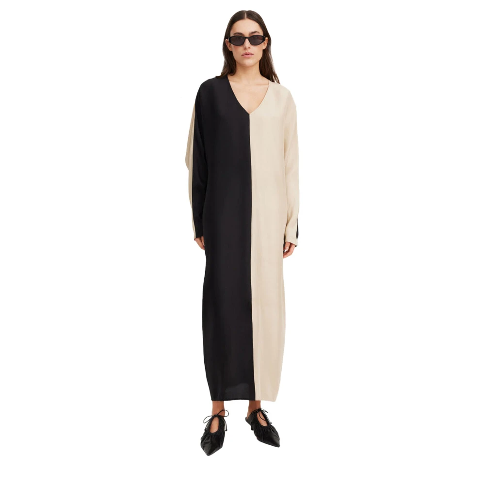 By Malene Birger Gedurfd Twee-Tinten V-Hals Maxi Jurk By Herenne Birger Multicolor Dames