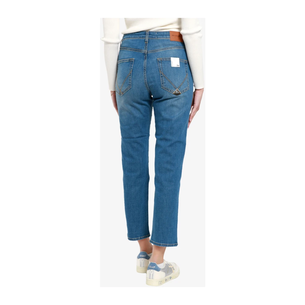 Roy Roger's Hoge Taille Denim Jeans Blue Dames