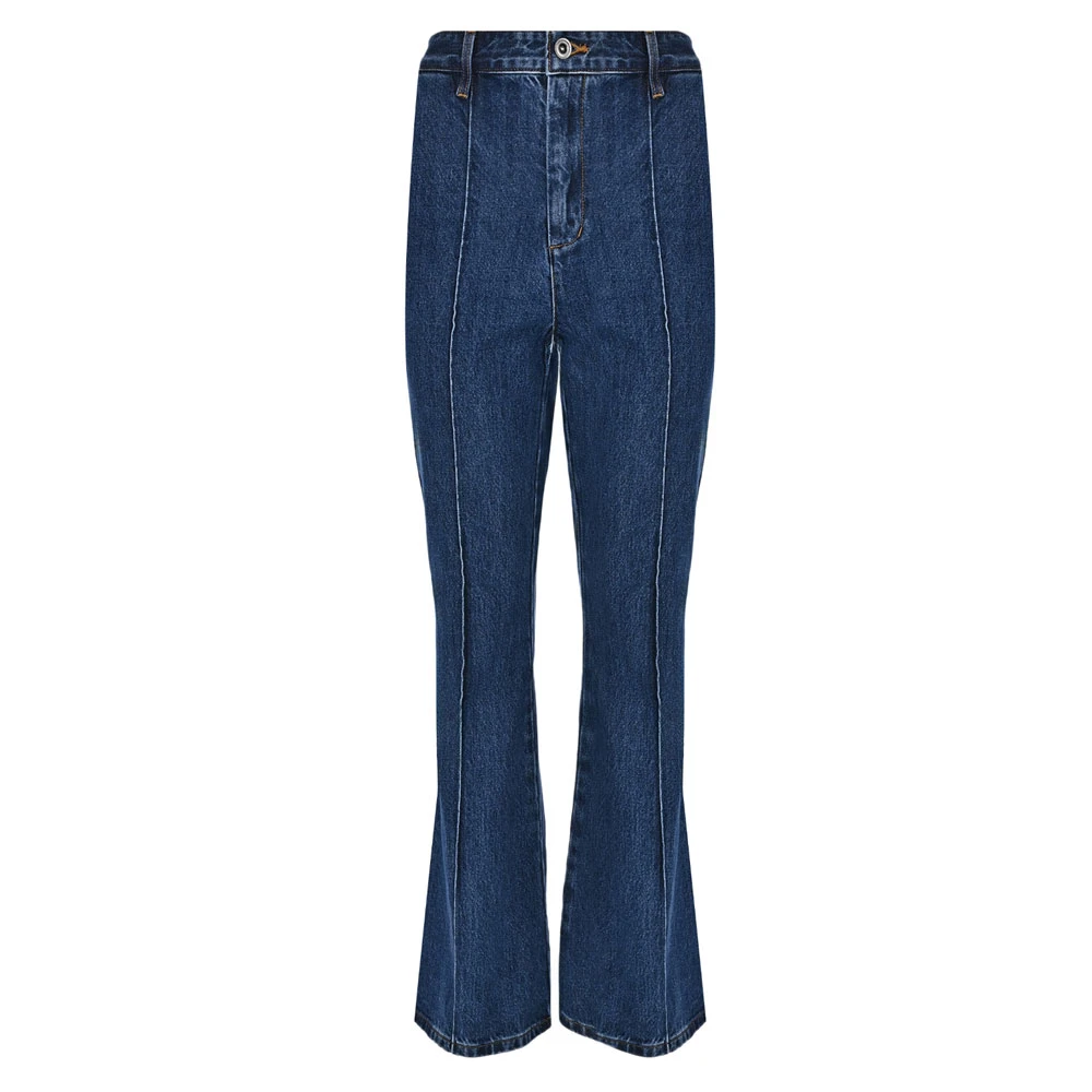 Self Portrait High-waisted Blauwe Jeans met Flare Blue Dames