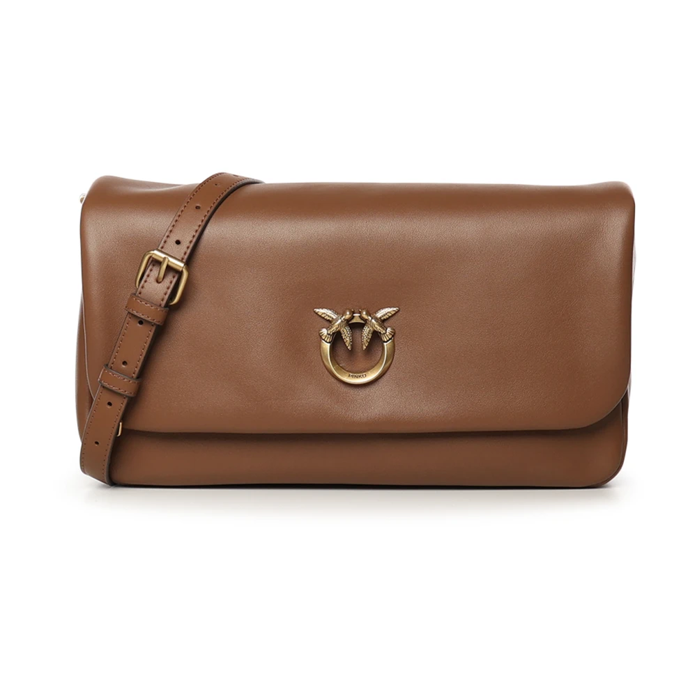 Pinko Women's Brown Click Soft Horizontal Shoulder Bag