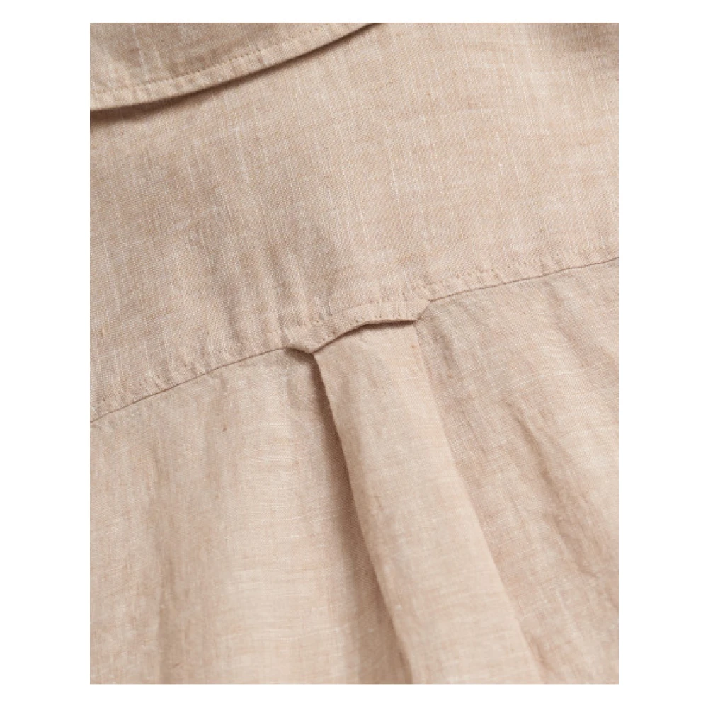 Gant Reguliere Linnen Chambray Overhemd Beige Dames