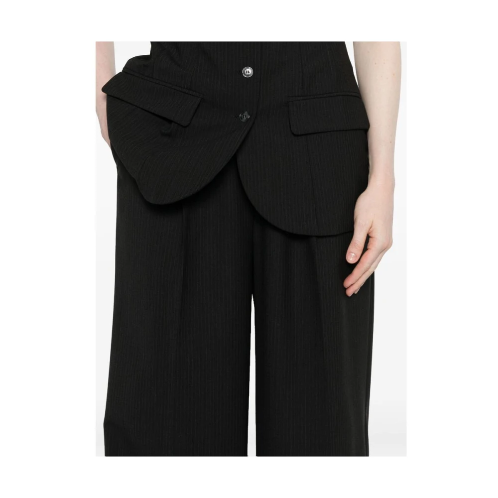 Birgitte Herskind Donkergrijze Geknoopte Broek Black Dames