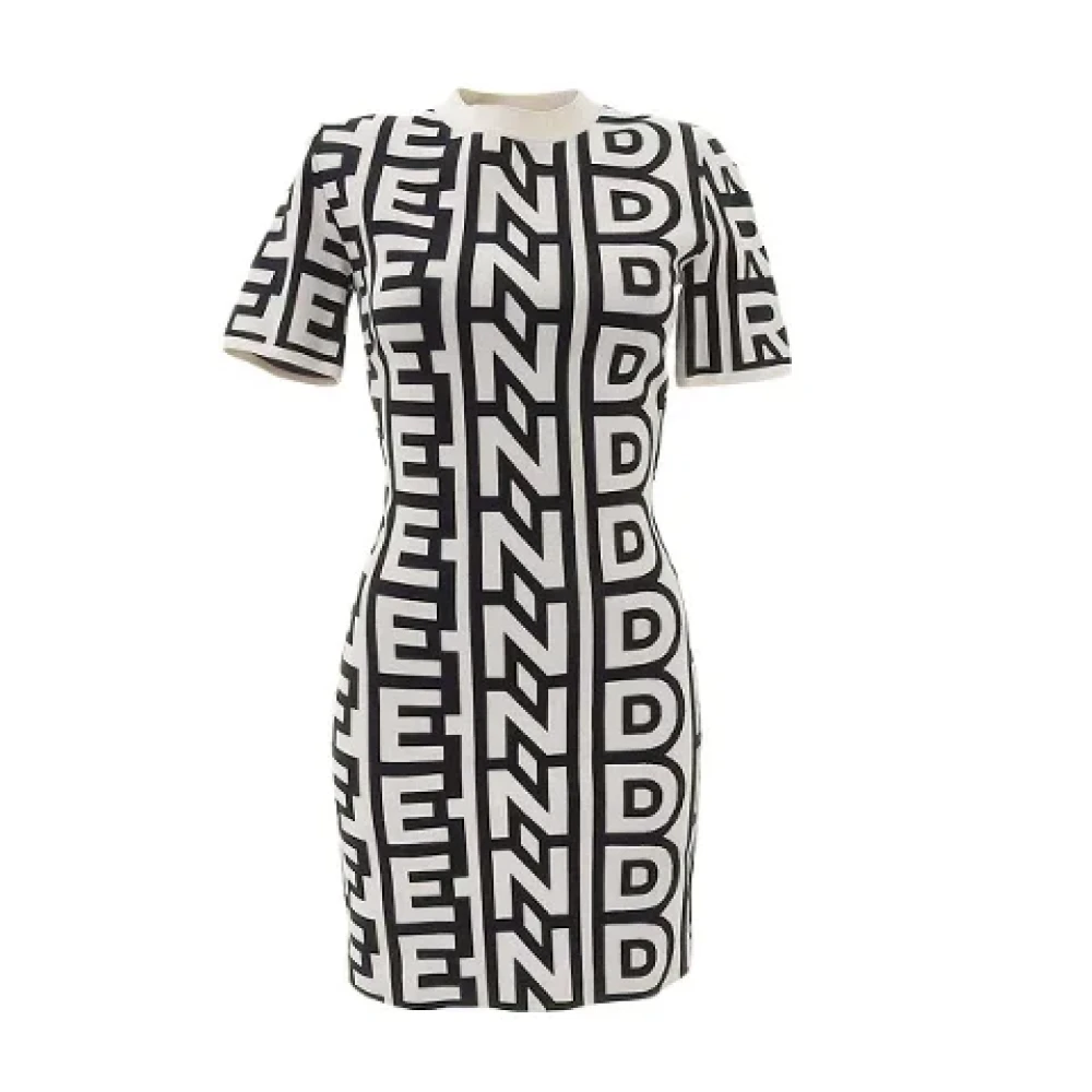 Fendi Vintage Pre-owned Fabric dresses Black Dames