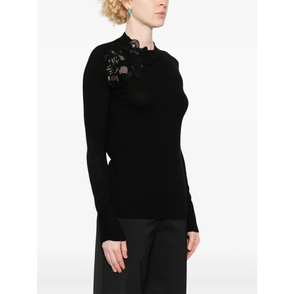 Ermanno Scervino Zwarte Crewneck Sweater Black Dames