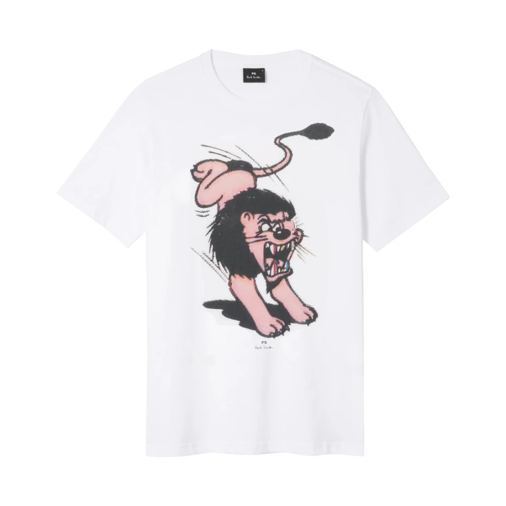 PS By Paul Smith Grafische Print Casual Slim Fit T-shirt White Heren