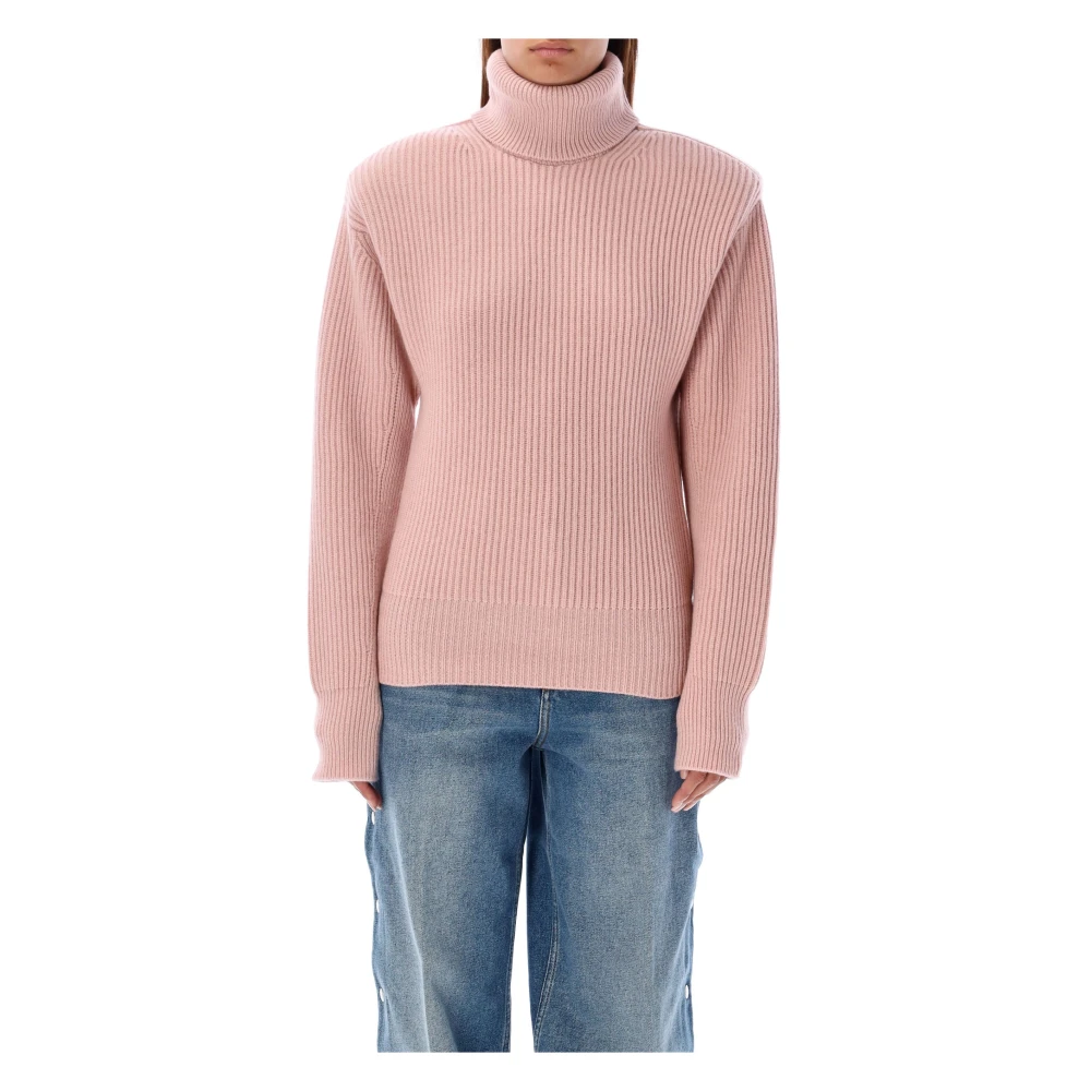 Stella Mccartney Gezellige Turtleneck Cashmere Sweater Rose Pink Dames