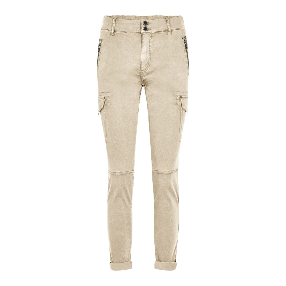 MOS MOSH Tapered Trousers Beige Dames