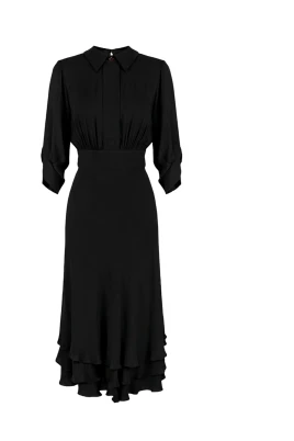 Viscose Georgette Midi Klänning
