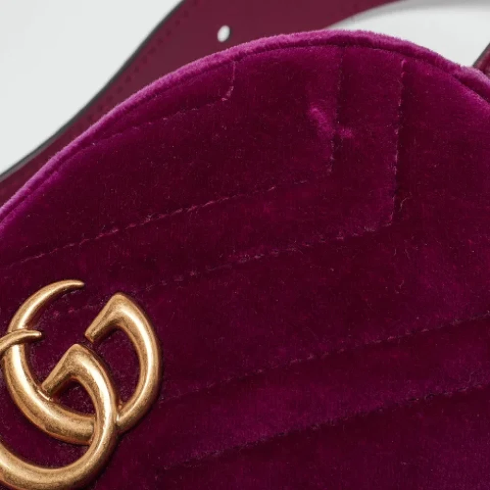 Gucci Vintage Pre-owned Velvet gucci-bags Purple Dames