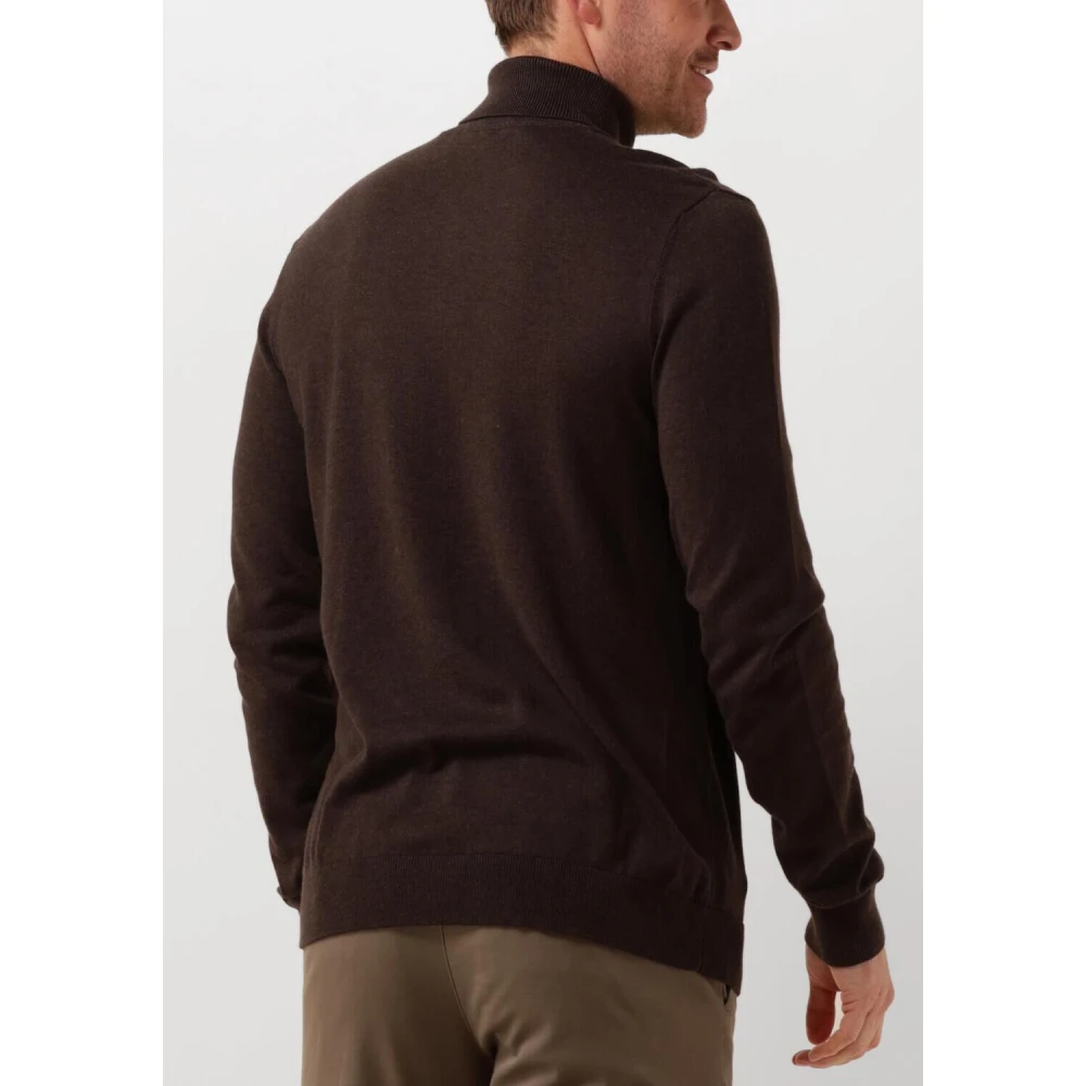 Selected Homme Bruine Roll Neck Sweater Vest Brown Heren