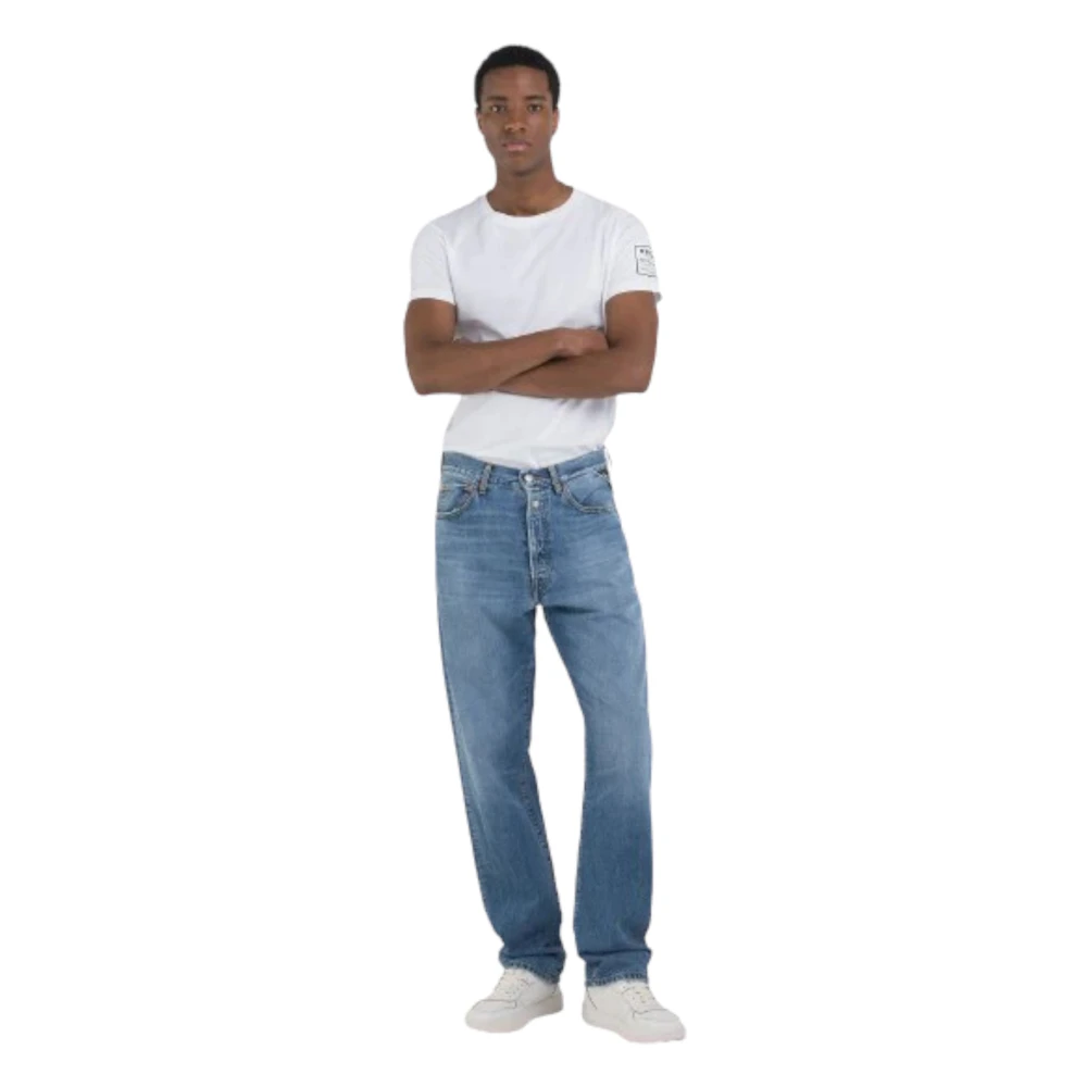 Replay Klassieke Straight Fit Denim Jeans Blue Heren
