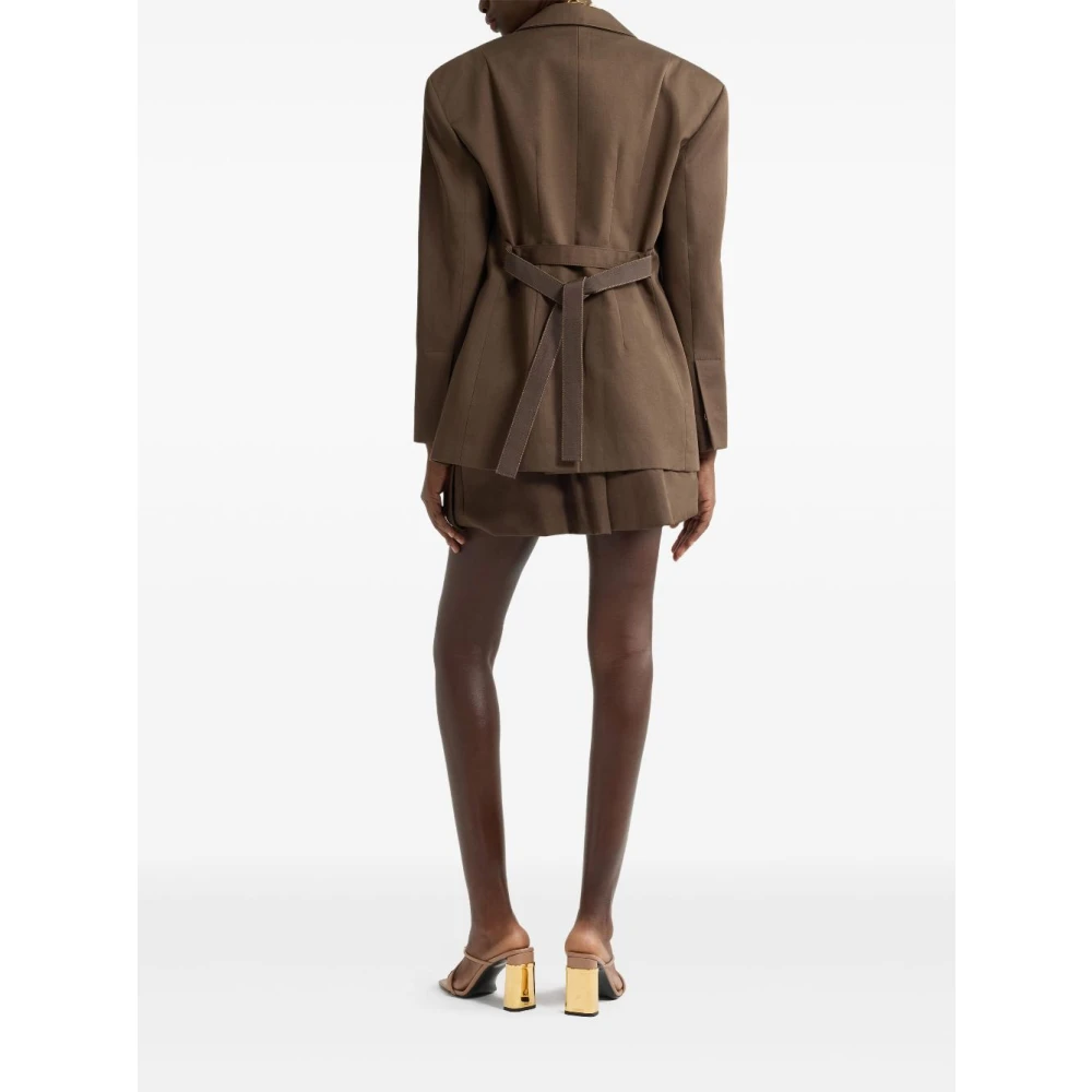Patou Elegante Bruine Jas Brown Dames