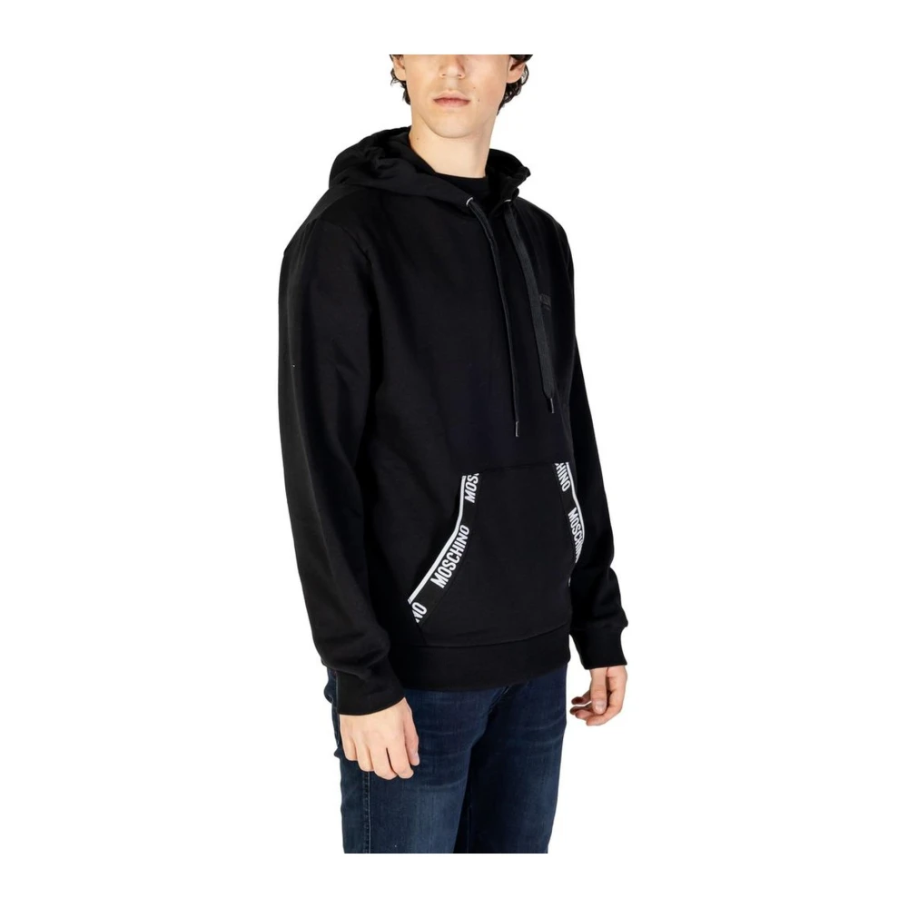 Moschino Zwarte Katoenen Trui Herencollectie Black Heren