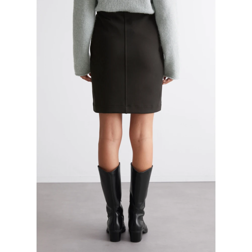 Marc O'Polo Jersey minirok slim Black Dames