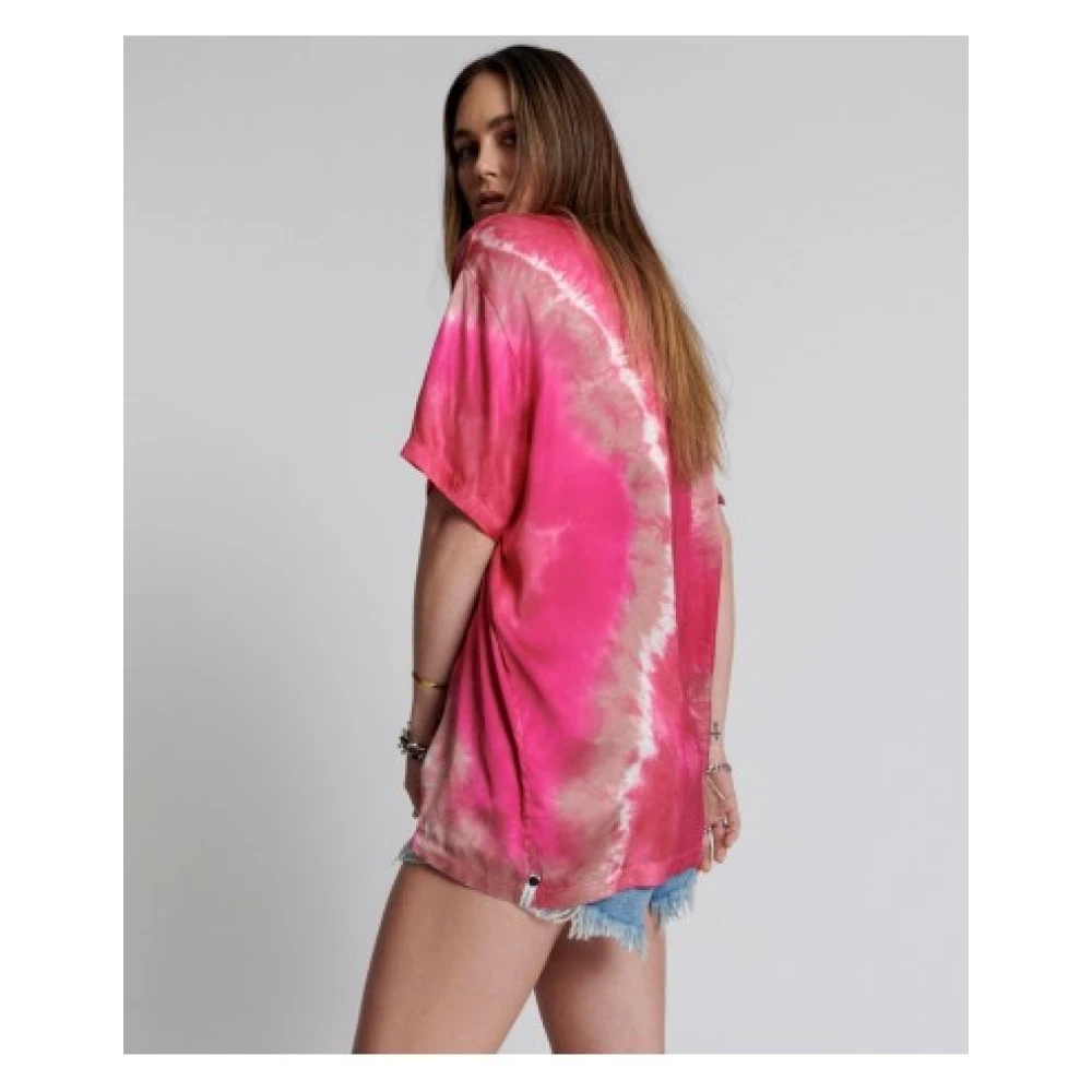 One Teaspoon Satin Solar Flare Tee Multicolor Dames