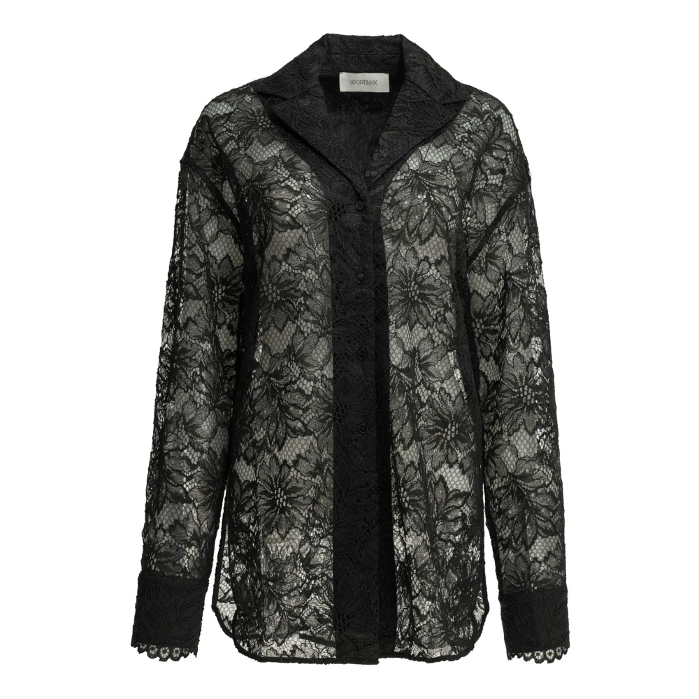 Sportmax Spxcachi Floral Lace Shirt - Female - Shirts - Black - S - Blouses & Shirts